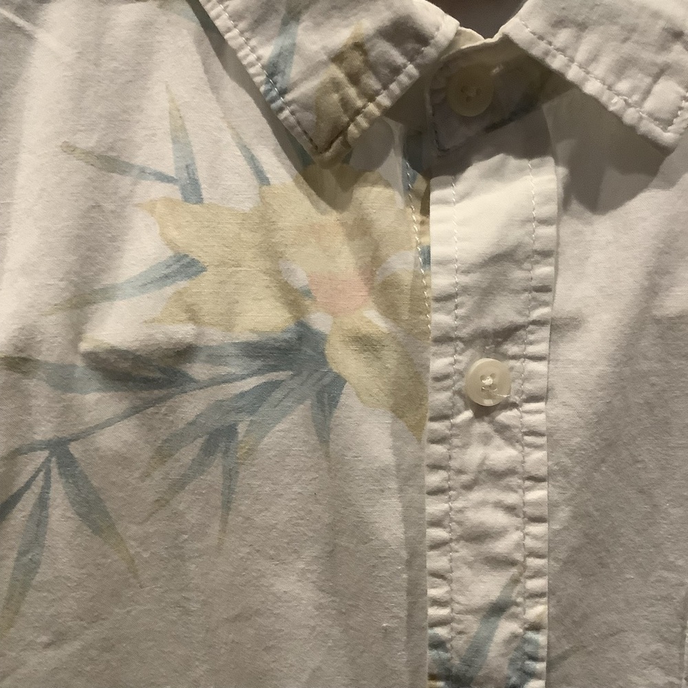 Cotton On Vintage remastered white Hawaiian button down short sleeve shirt|small - Picture 4 of 4